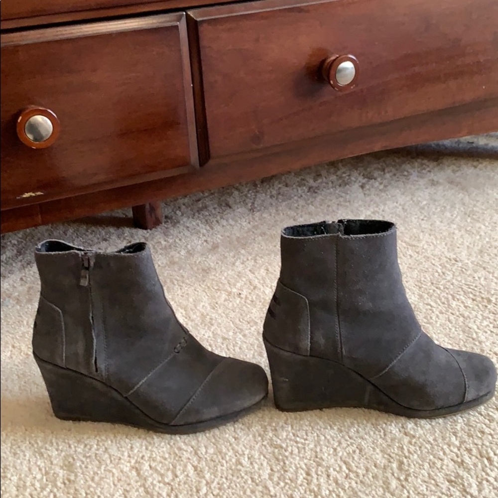 Grey ankle boots